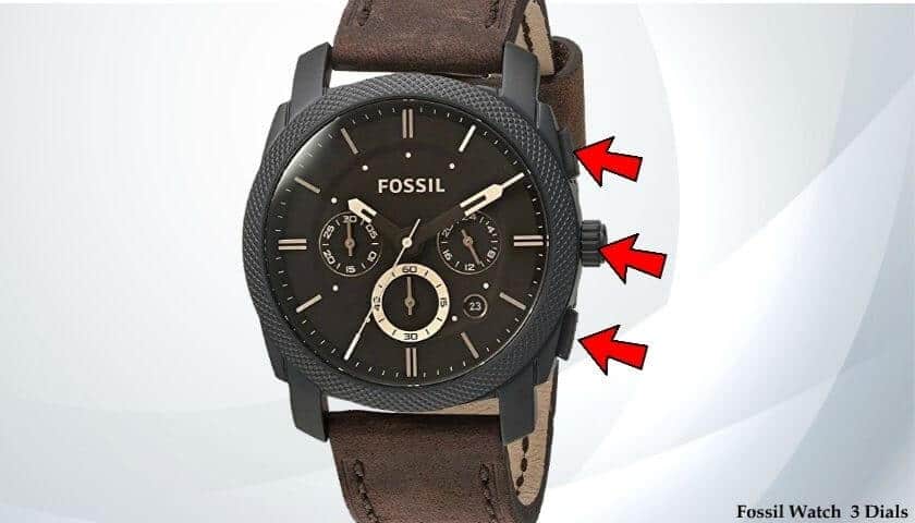 Fossil watch on sale with 3 dials