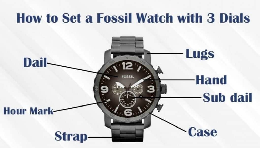 Fossil chronograph watch discount instructions