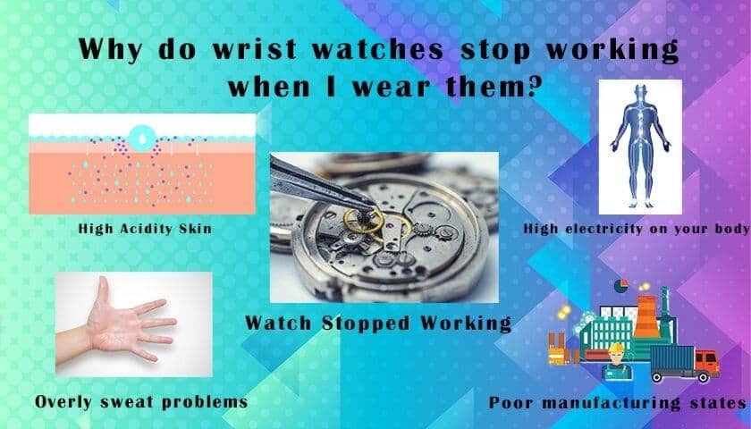 Why do wrist watches stop working when I wear them