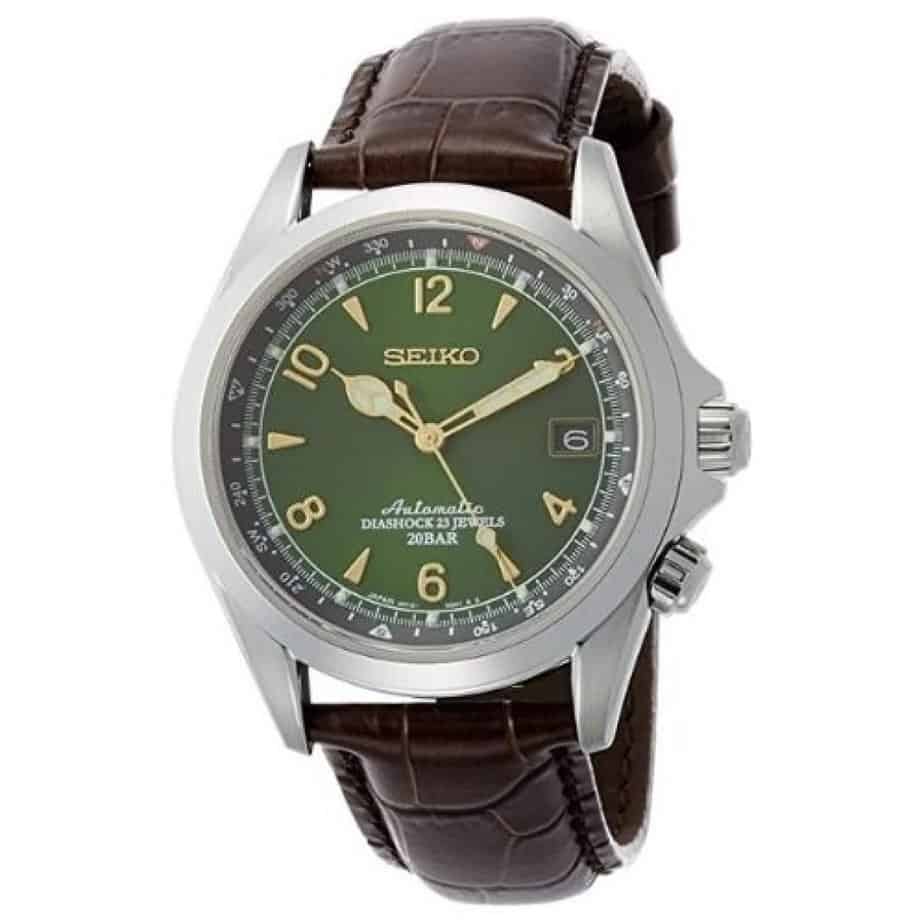 Seiko Japanese Automatic Watch with Leather Calfskin Strap