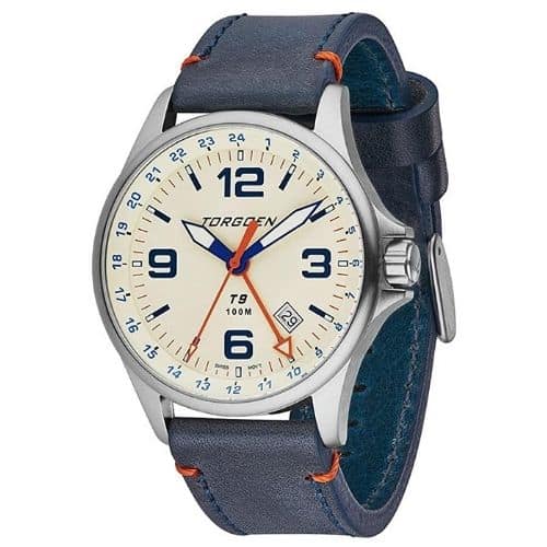 Torgoen T9 Cream GMT Pilot Watch