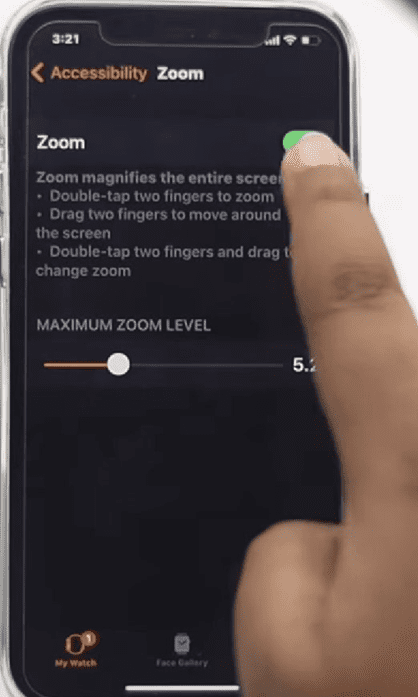 Toggle off the zoom option
