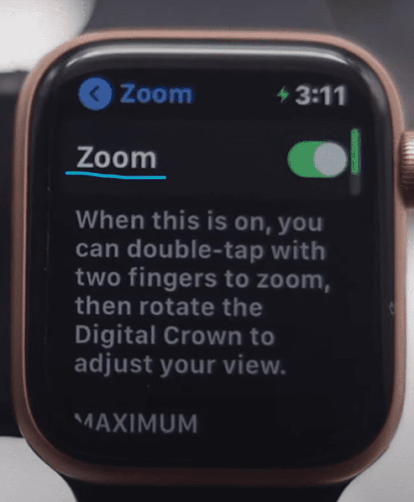 Toggle off the zoom option